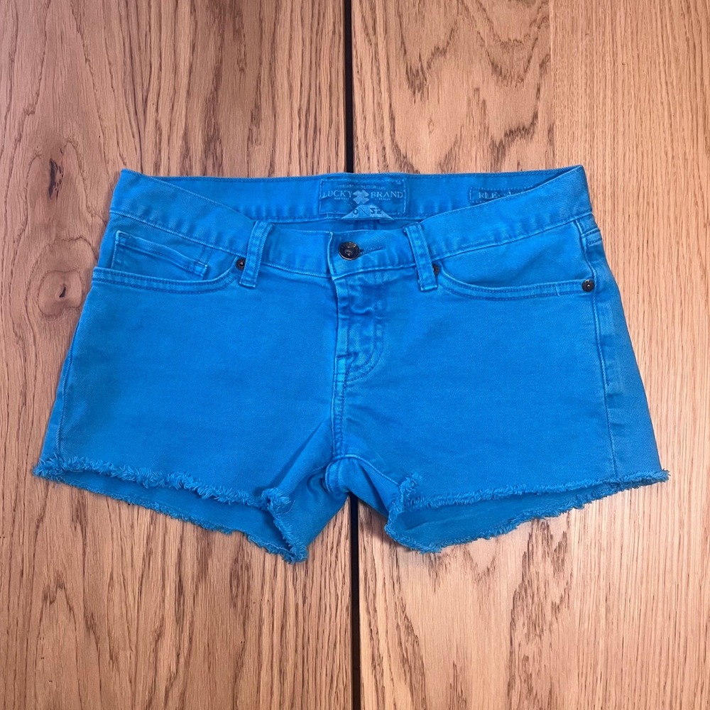 Lucky Brand Riley Cutoff Denim Shorts Womens Size 0/25 Blue Festival Summer